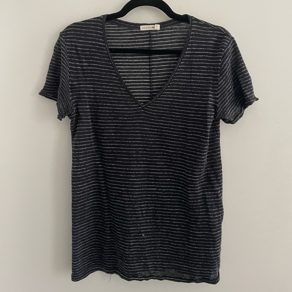 Rag & bone V-neck linen tee